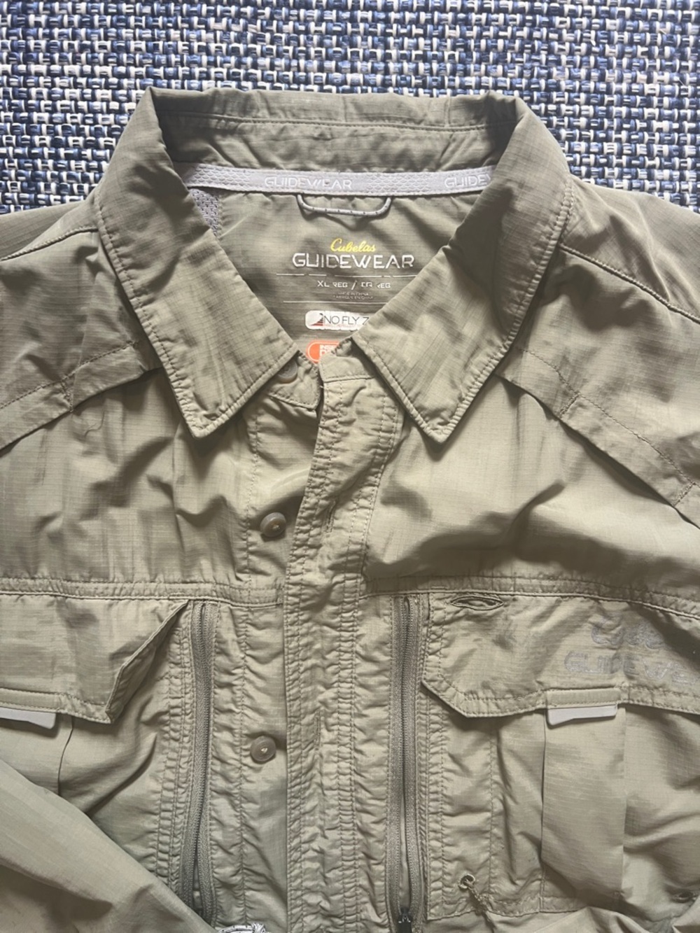 Cabela's Guidewear Men's Olive fly fishing Shirt